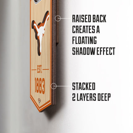 Texas Longhorns 3D Stadium 6x19 Banners