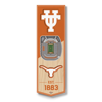 Texas Longhorns 3D Stadium 6x19 Banners