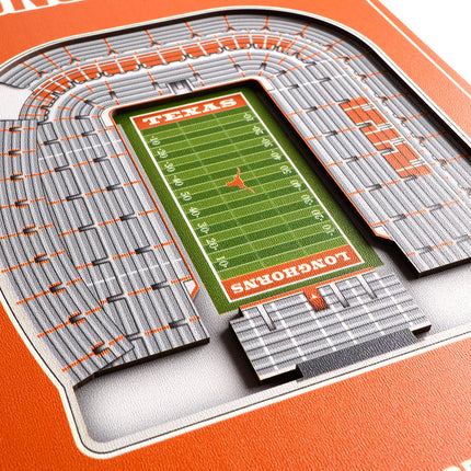 Texas Longhorns 8x32 3D Stadium Banner