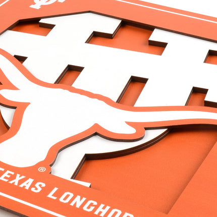 Texas Longhorns 3D Logo Series Wall Art - 12x12