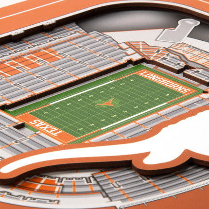 Texas Longhorns 3D StadiumView Wall Art 12x12