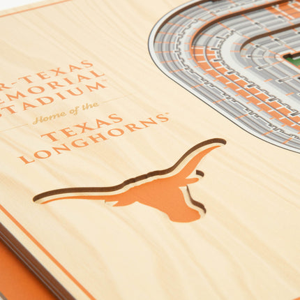 Texas Longhorns 5-Layer 3D StadiumView Wall Art