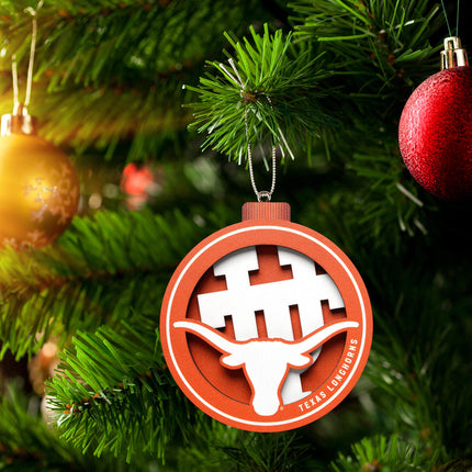 Texas Longhorns 3D Logo Series Ornament