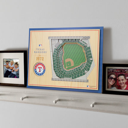 Texas Rangers 5-Layer 3D StadiumView Wall Art