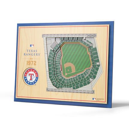 Texas Rangers 5-Layer 3D StadiumView Wall Art