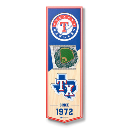 Texas Rangers 3D Stadium 6x19 Banners