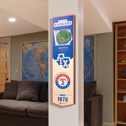 Texas Rangers 8x32 3D Stadium Banner