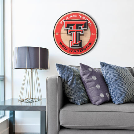 Texas Tech Red Raiders 3DX Circle Backer Wall Art