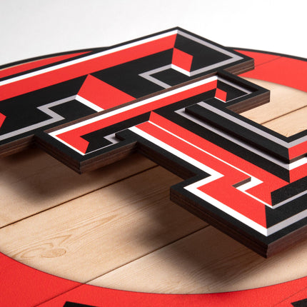 Texas Tech Red Raiders 3DX Circle Backer Wall Art