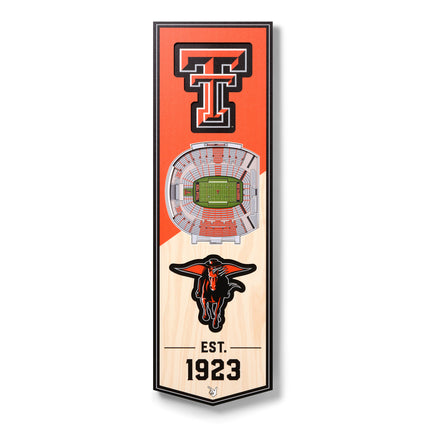 Texas Tech Red Raiders 3D Stadium 6x19 Banners
