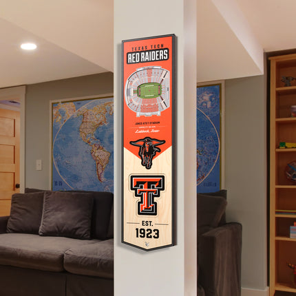 Texas Tech Red Raiders 8x32 3D Stadium Banner