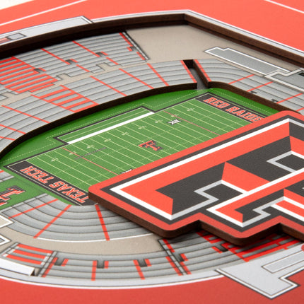 Texas Tech Red Raiders 3D StadiumView Wall Art 12x12