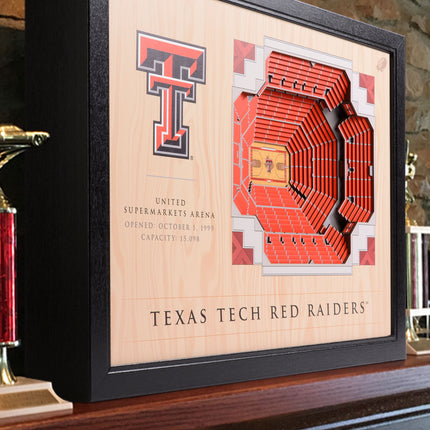 Texas Tech Red Raiders 25-Layer StadiumViews 3D Wall Art