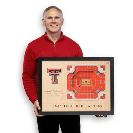 Texas Tech Red Raiders 25-Layer StadiumViews 3D Wall Art