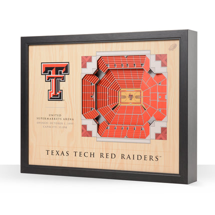 Texas Tech Red Raiders 25-Layer StadiumViews 3D Wall Art