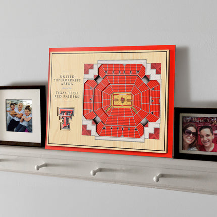 Texas Tech Red Raiders 5-Layer 3D StadiumView Wall Art