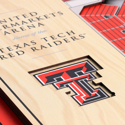 Texas Tech Red Raiders 5-Layer 3D StadiumView Wall Art