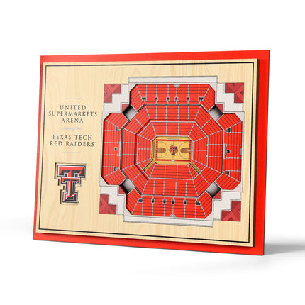 Texas Tech Red Raiders 5-Layer 3D StadiumView Wall Art