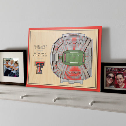 Texas Tech Red Raiders 5-Layer 3D StadiumView Wall Art