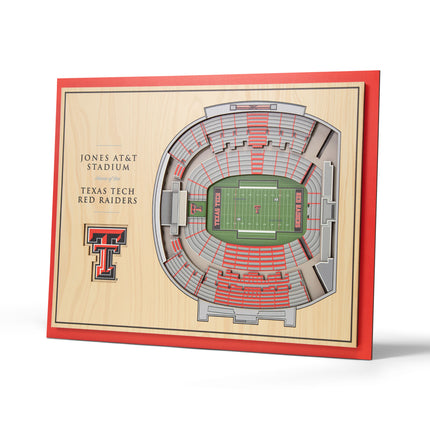 Texas Tech Red Raiders 5-Layer 3D StadiumView Wall Art