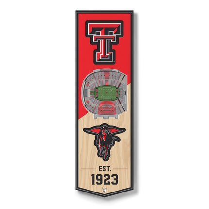 Texas Tech Red Raiders 3D Stadium 6x19 Banners