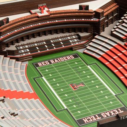 Texas Tech Red Raiders 25-Layer StadiumViews 3D Wall Art