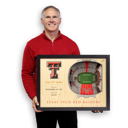 Texas Tech Red Raiders 25-Layer StadiumViews 3D Wall Art