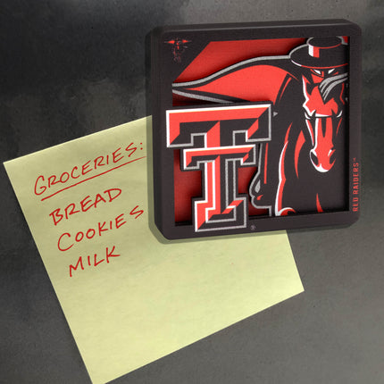 Texas Tech Red Raiders 3D Logo Series Magnet