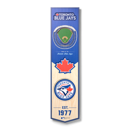 Toronto Blue Jays 8x32 3D Stadium Banner