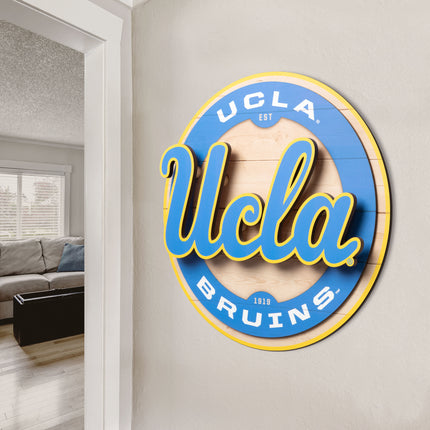 UCLA Bruins 3DX Circle Backer Wall Art