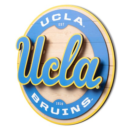 UCLA Bruins 3DX Circle Backer Wall Art