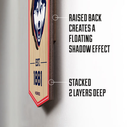 UConn Huskies 3D Stadium 6x19 Banners