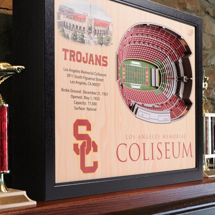 USC Trojans 25-Layer StadiumViews 3D Wall Art