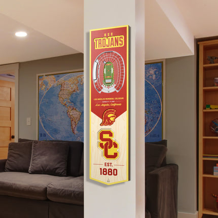 USC Trojans 8x32 3D Stadium Banner