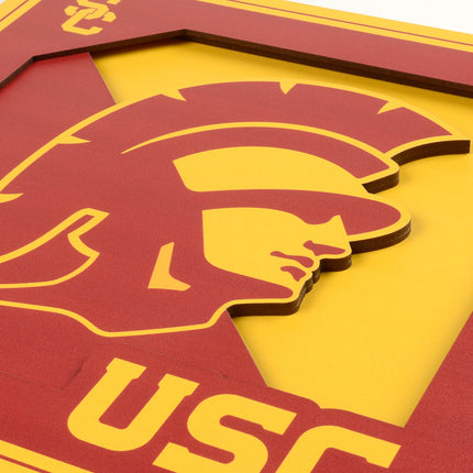 USC Trojans 3D Logo Series Wall Art - 12x12