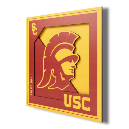 USC Trojans 3D Logo Series Wall Art - 12x12