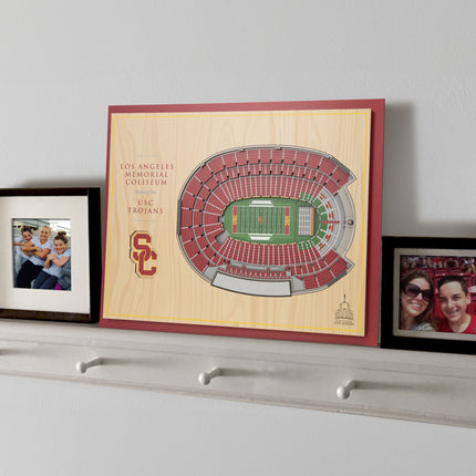USC Trojans 5-Layer 3D StadiumView Wall Art