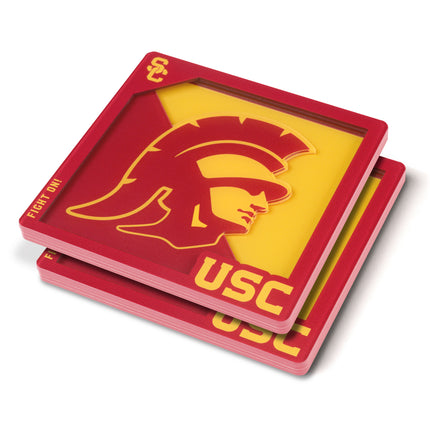 USC Trojans 3D Logo Series Coasters