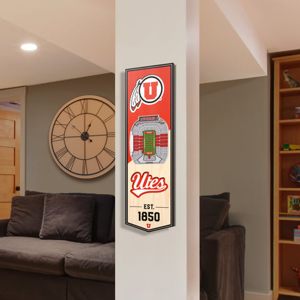 Utah Utes 3D Stadium 6x19 Banners