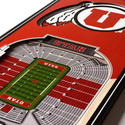 Utah Utes 3D Stadium 6x19 Banners