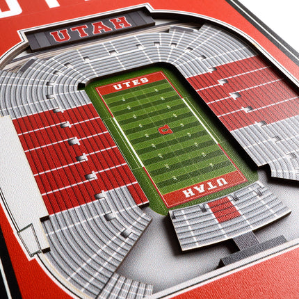 Utah Utes 8x32 3D Stadium Banner