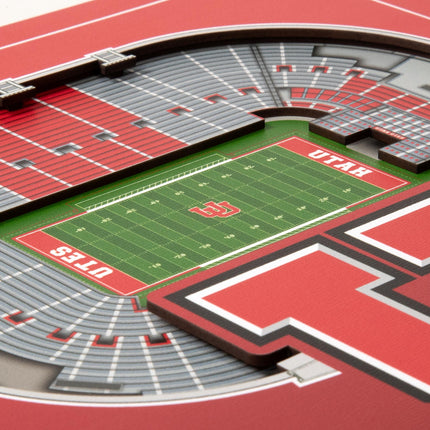 Utah Utes 3D StadiumView Wall Art 12x12