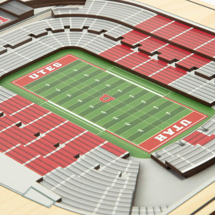 Utah Utes 5-Layer 3D StadiumView Wall Art