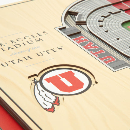 Utah Utes 5-Layer 3D StadiumView Wall Art