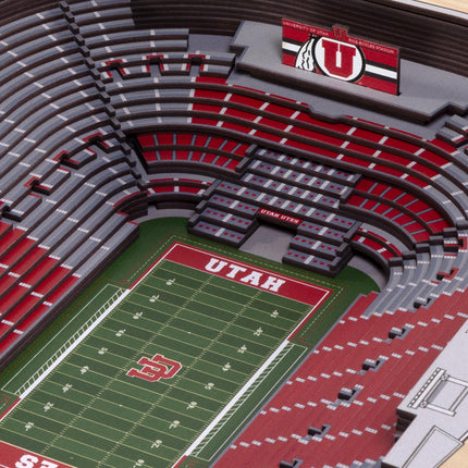 Utah Utes 25-Layer StadiumViews 3D Wall Art