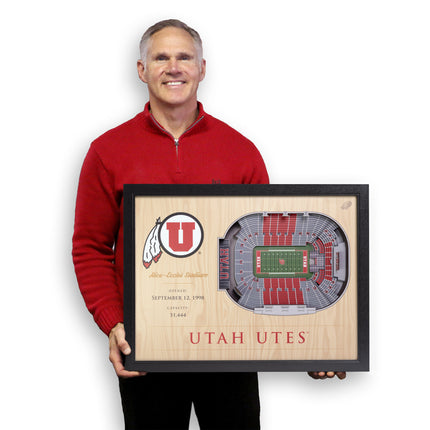 Utah Utes 25-Layer StadiumViews 3D Wall Art