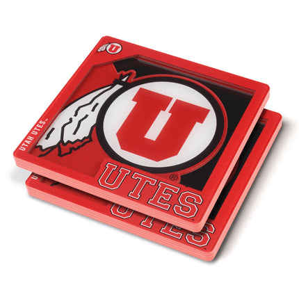 Utah Utes 3D Logo Series Coasters