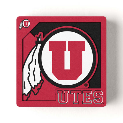 Utah Utes 3D Logo Series Magnet