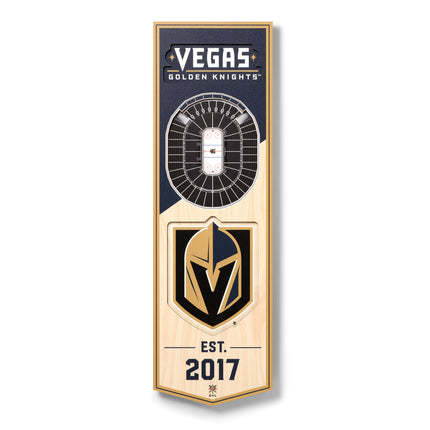 Vegas Golden Knights 3D Stadium 6x19 Banners
