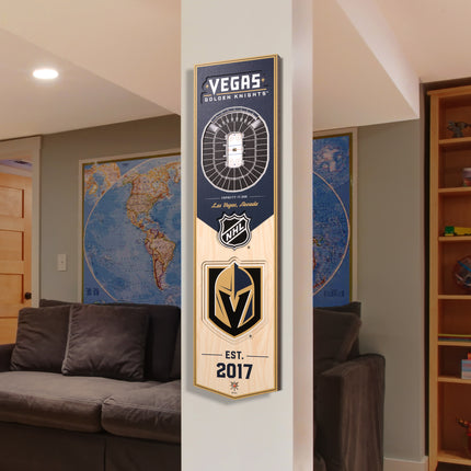 Vegas Golden Knights 8x32 3D Stadium Banner